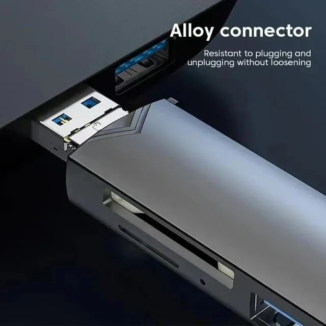Leitor de Cartões 6 em 1 USB-C para Celular - Foto 3
