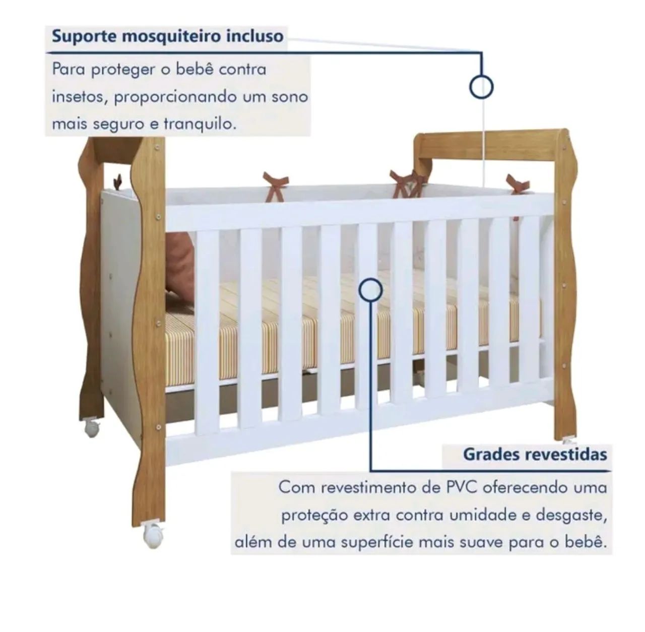 Berço Soninho Americano 100% mdf 2 cores disponíveis  / pague na entrega  - Foto 5