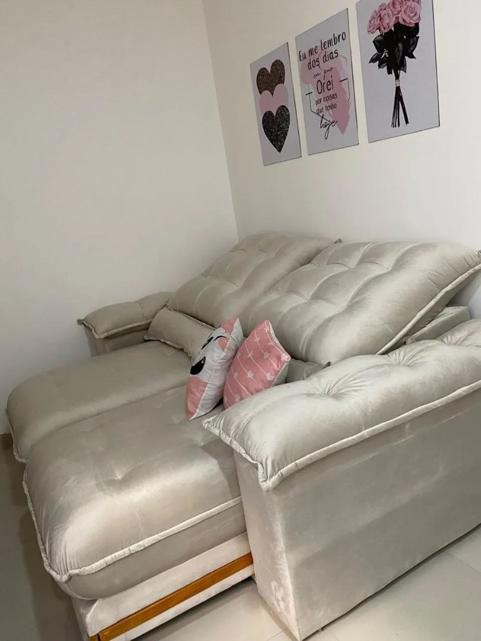 Sofá de canto com chaise