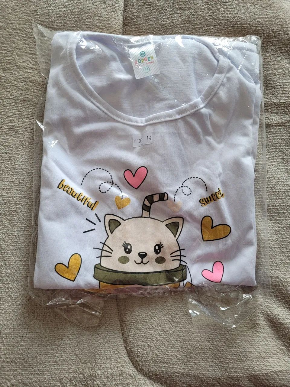 Conjunto Infantil Estampado Milkshake e Shorts - Foto 2