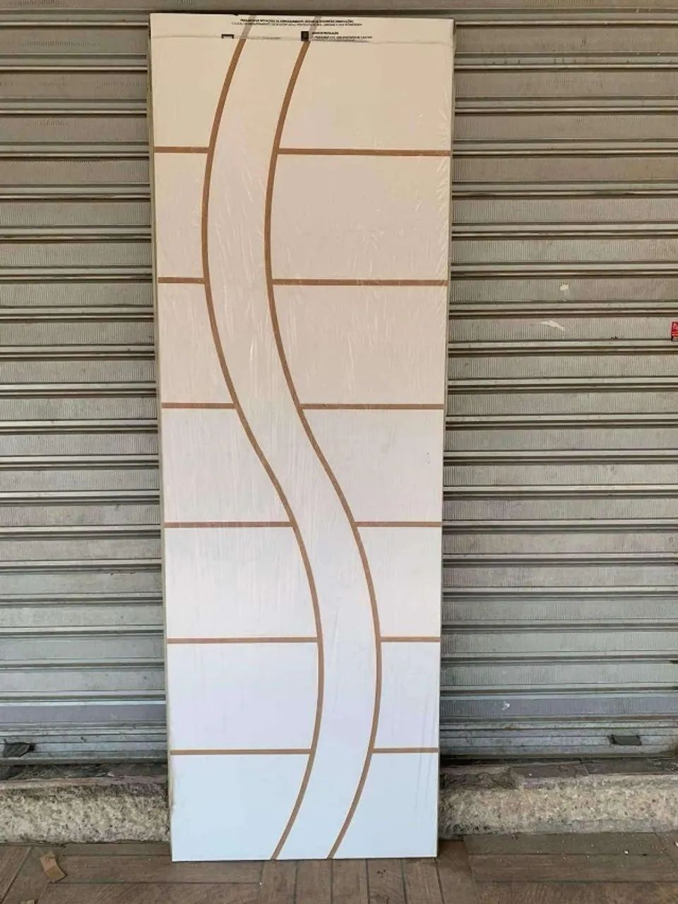 Porta de madeira COMPLETA DE CORRER com acabamento em madeira  - Foto 2