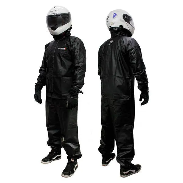 Capa de Chuva Impermeável para Motociclista - Preto