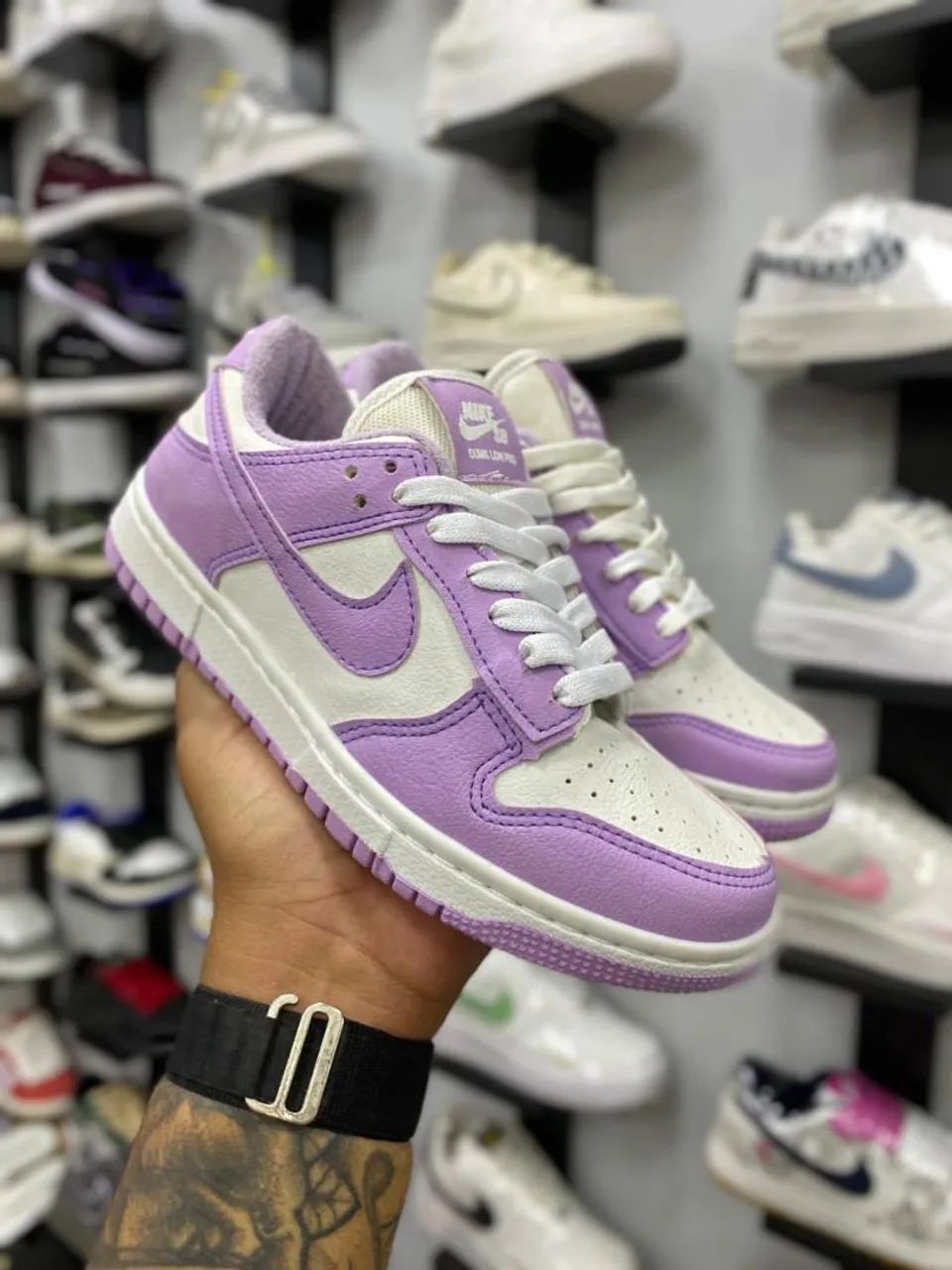 Tênis Nike SB Dunk Low Masculino Skate Estilo, roxo claro