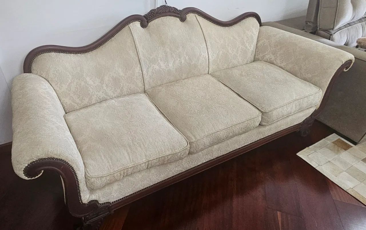 Sofá De 3 Lugares Estilo Luis XV - Foto 2
