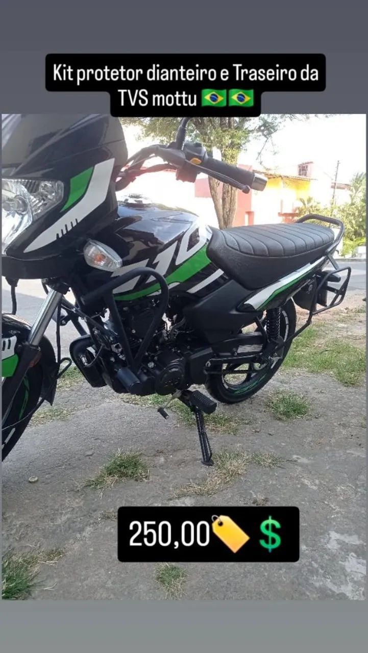 Kit protetor dianteiro e Traseiro da tvs mottu  - Foto 2