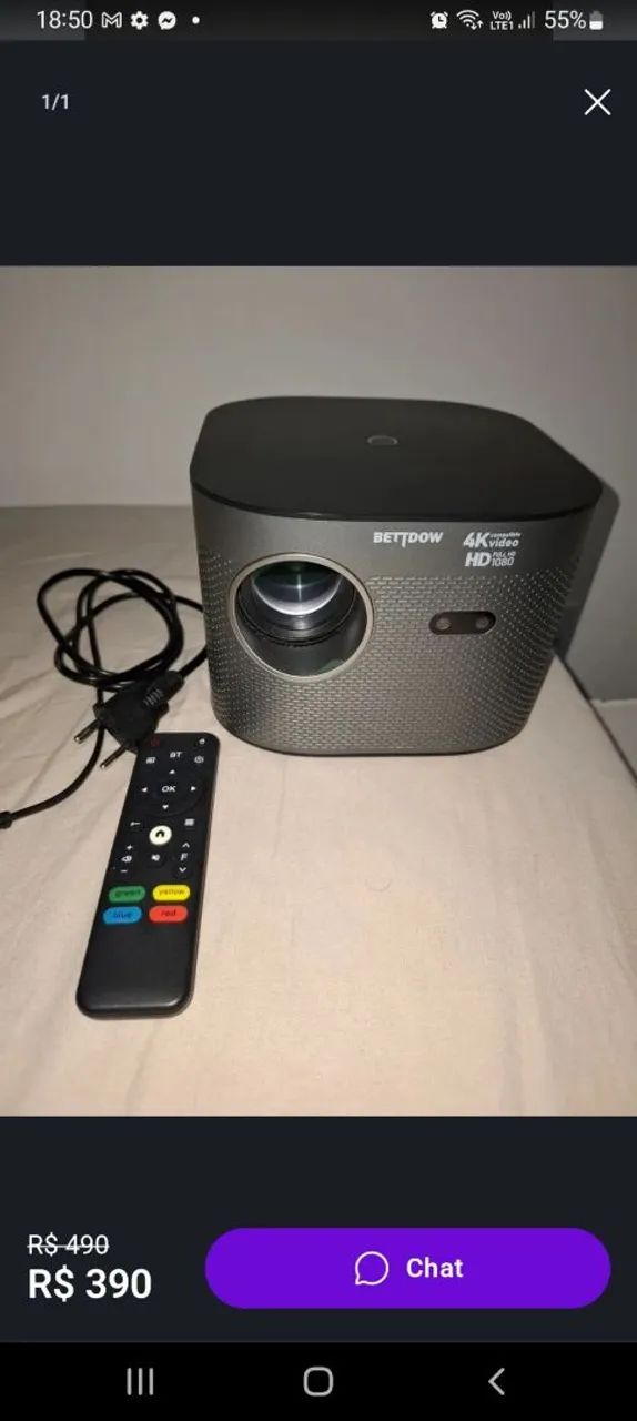Projetor bettdow 4k Full HD
