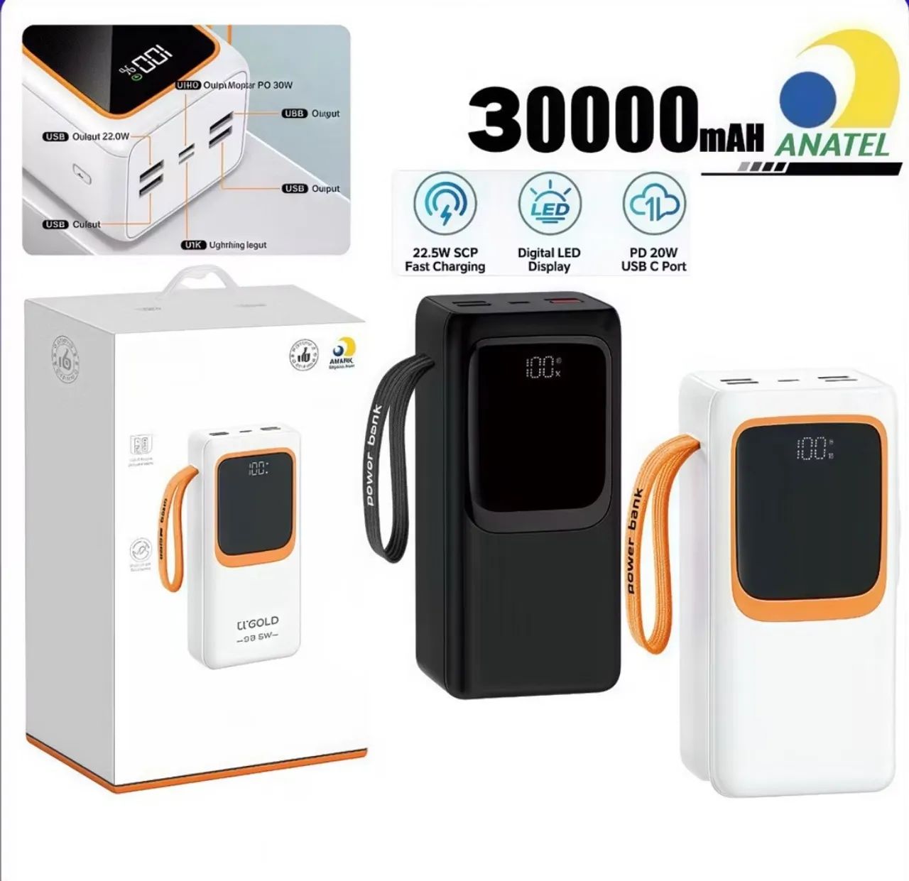 Power Bank 30000mAh PD 66W  - Foto 3