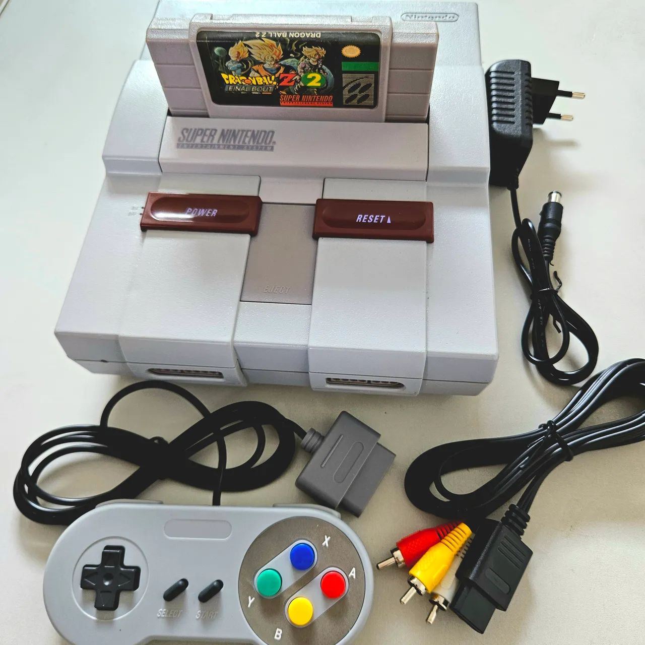 Super Nintendo na caixa completo
