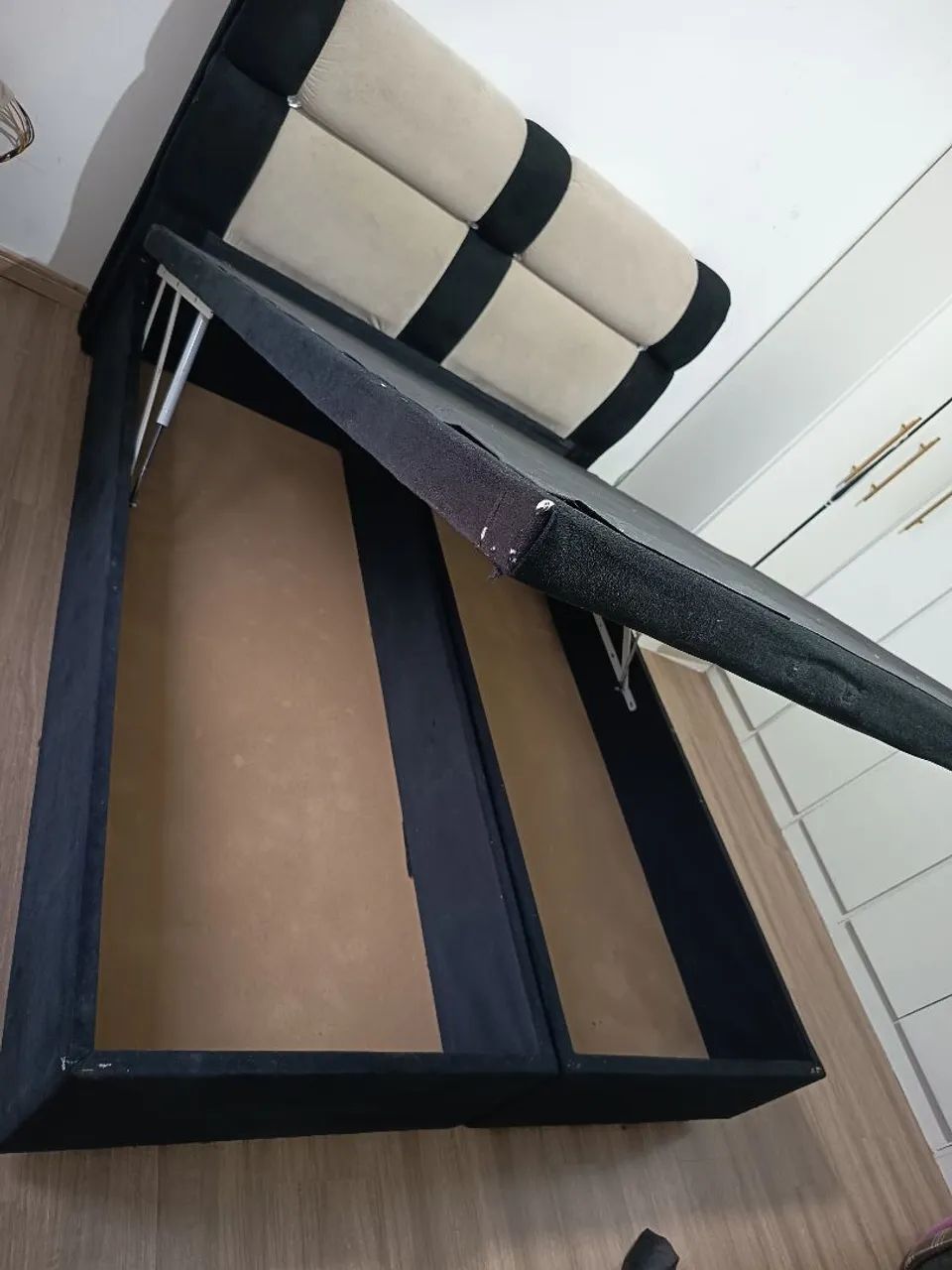 Cama box baú Queen com cabeceira  - Foto 3