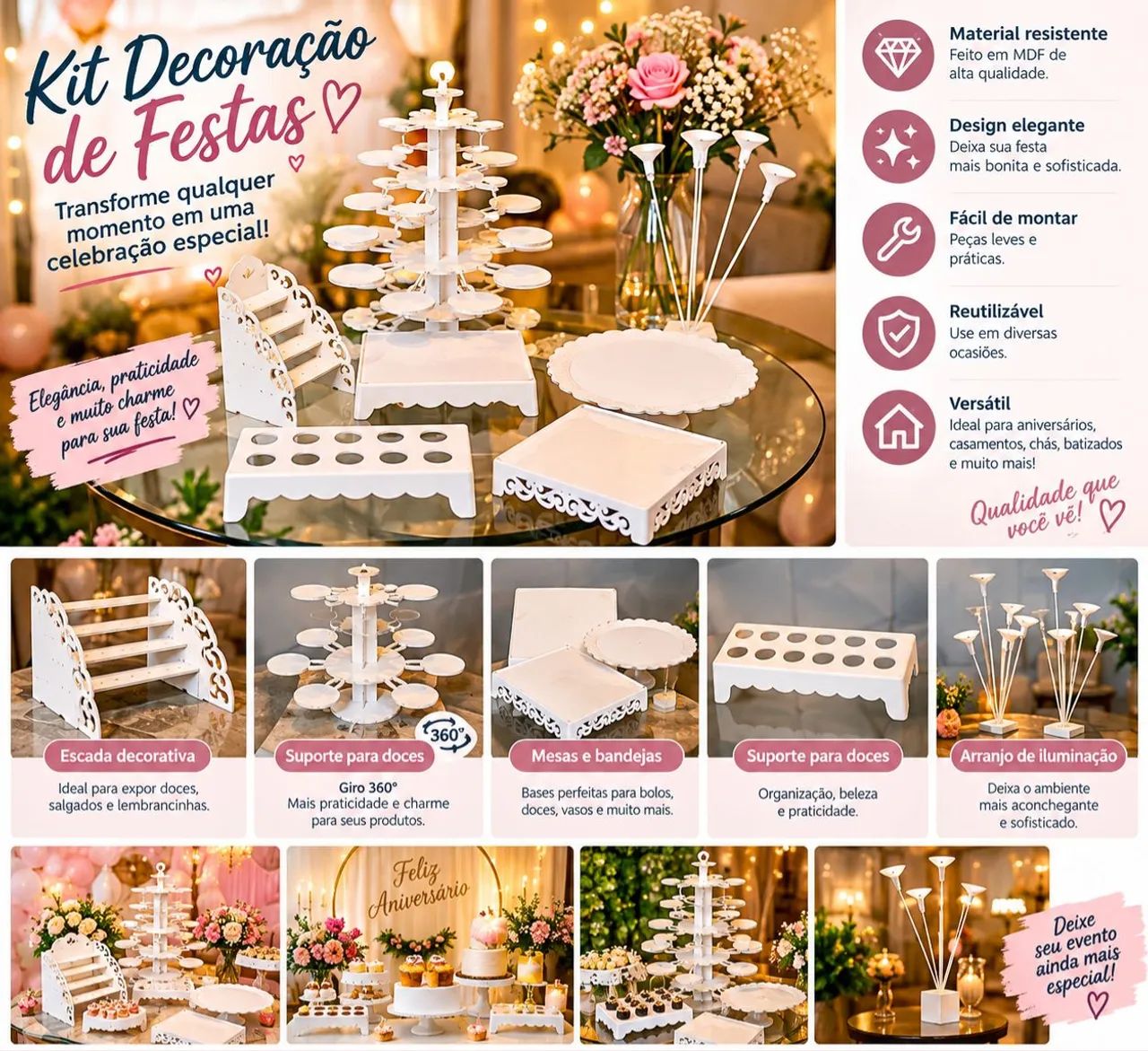 KIT PARA DECORAÇÕES DE FESTAS