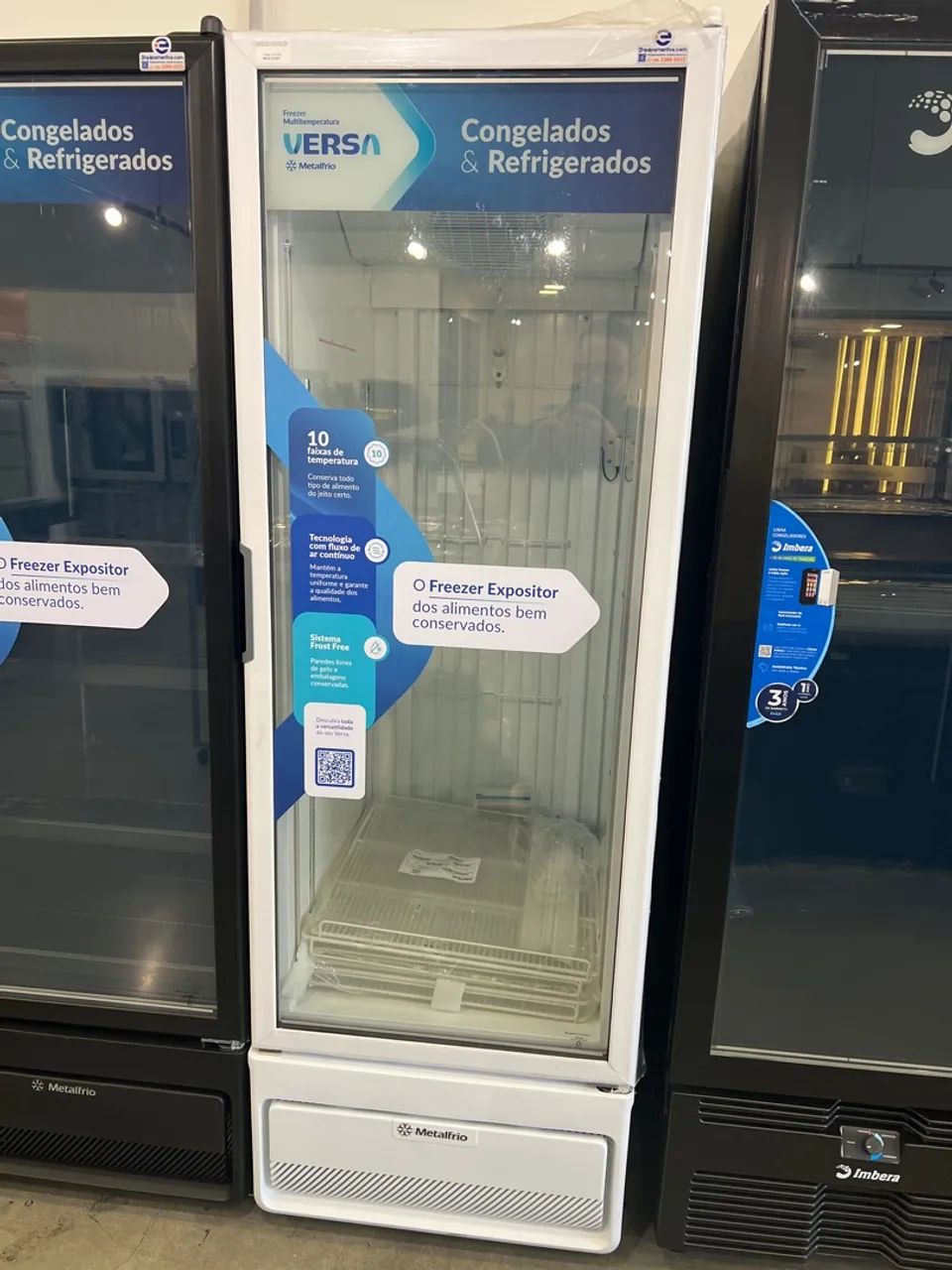 Freezer vertical - expositor - ar forçado 