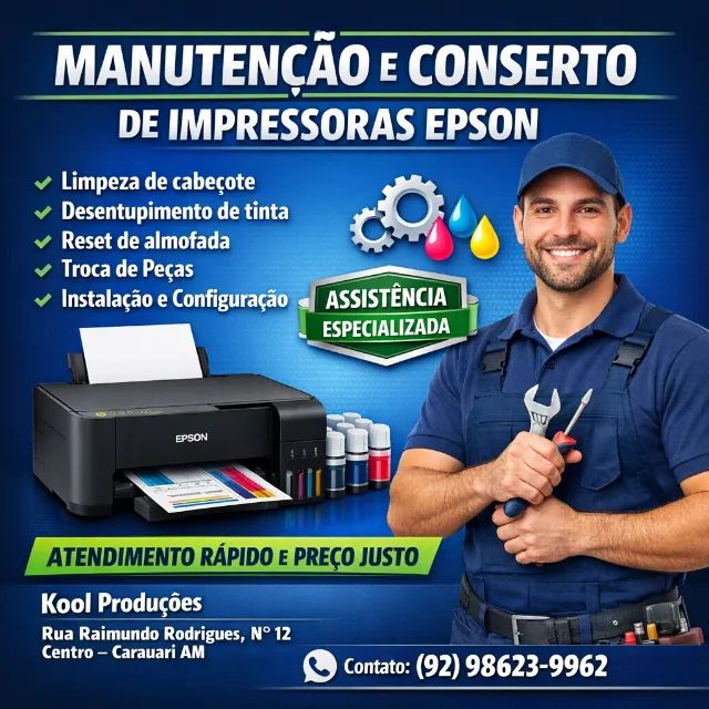 Manutenção e Conserto de impressora Epson.