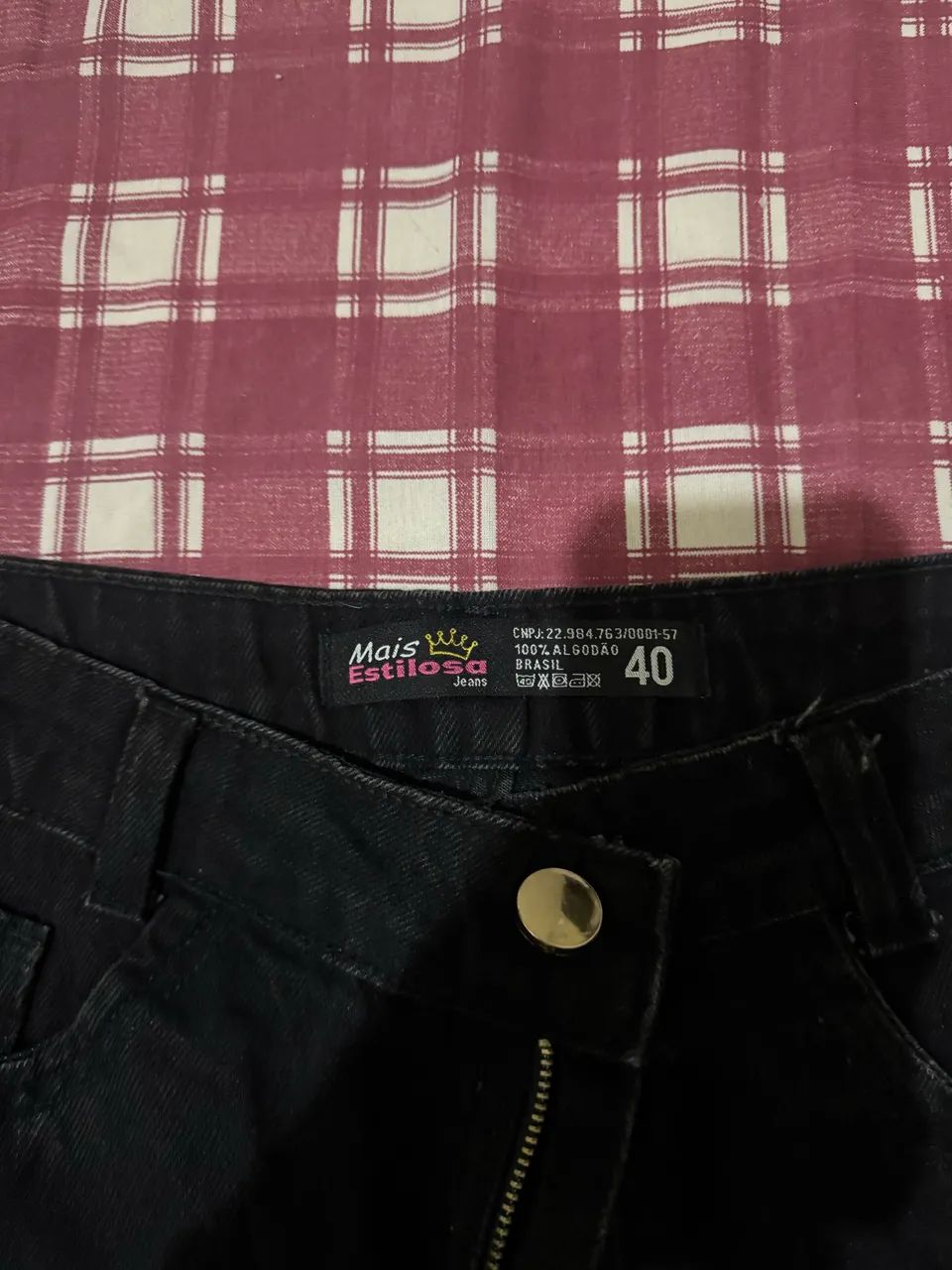 Calça jeans fenda lateral TAM 40  - Foto 2