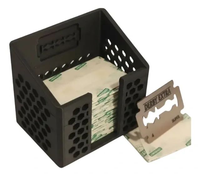 Caixa Porta Laminas Para Barbeiros E Cabelereiros