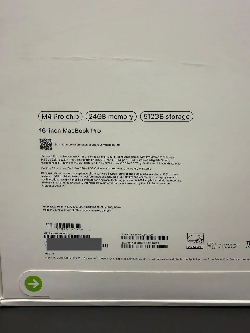 MacBook Pro M4 Pro 16 pol 24GB / 512GB - Lacrado - Foto 3