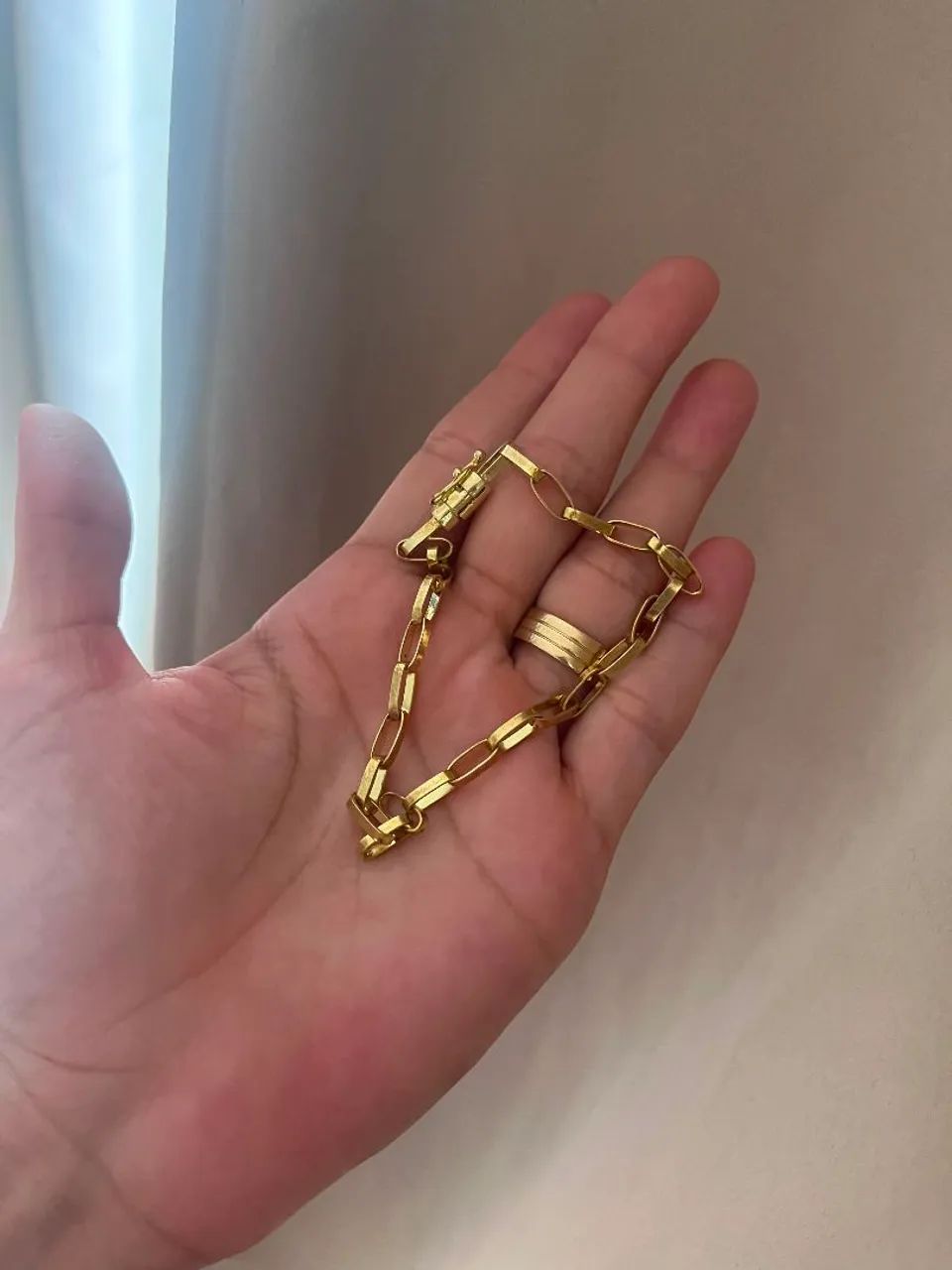 Pulseira idêntica ouro - 100% moeda antiga (Cartier - tijolinho) - Foto 3