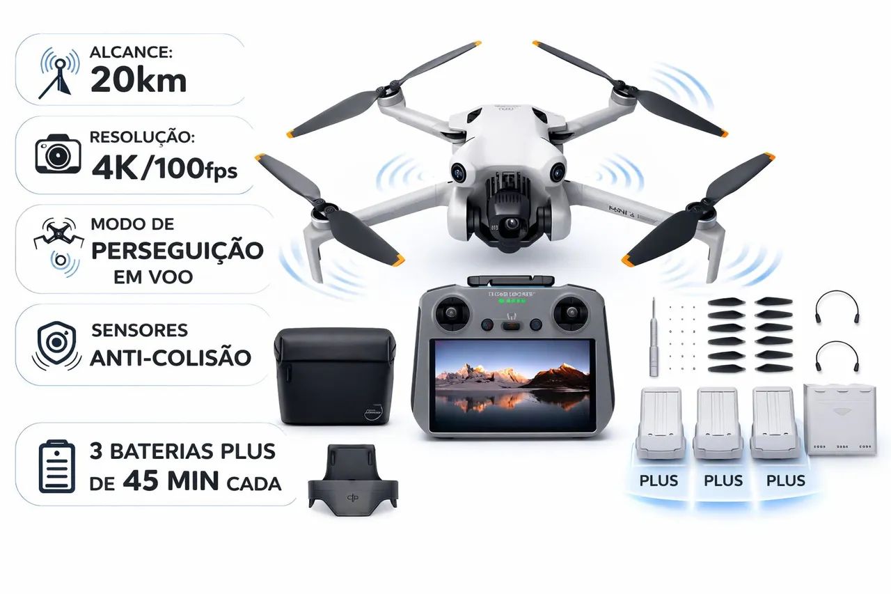 DJI MINI 4 PRO versão TOPO DE LINHA (NOVO e LACRADO)