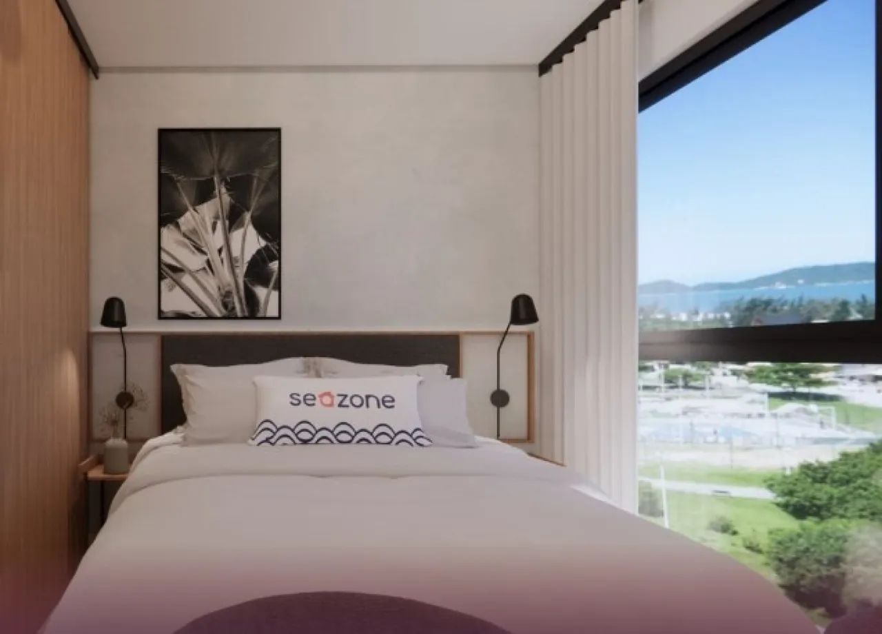 Apartamento Garden, com 1 dorm e ampla sacada, no Campeche.