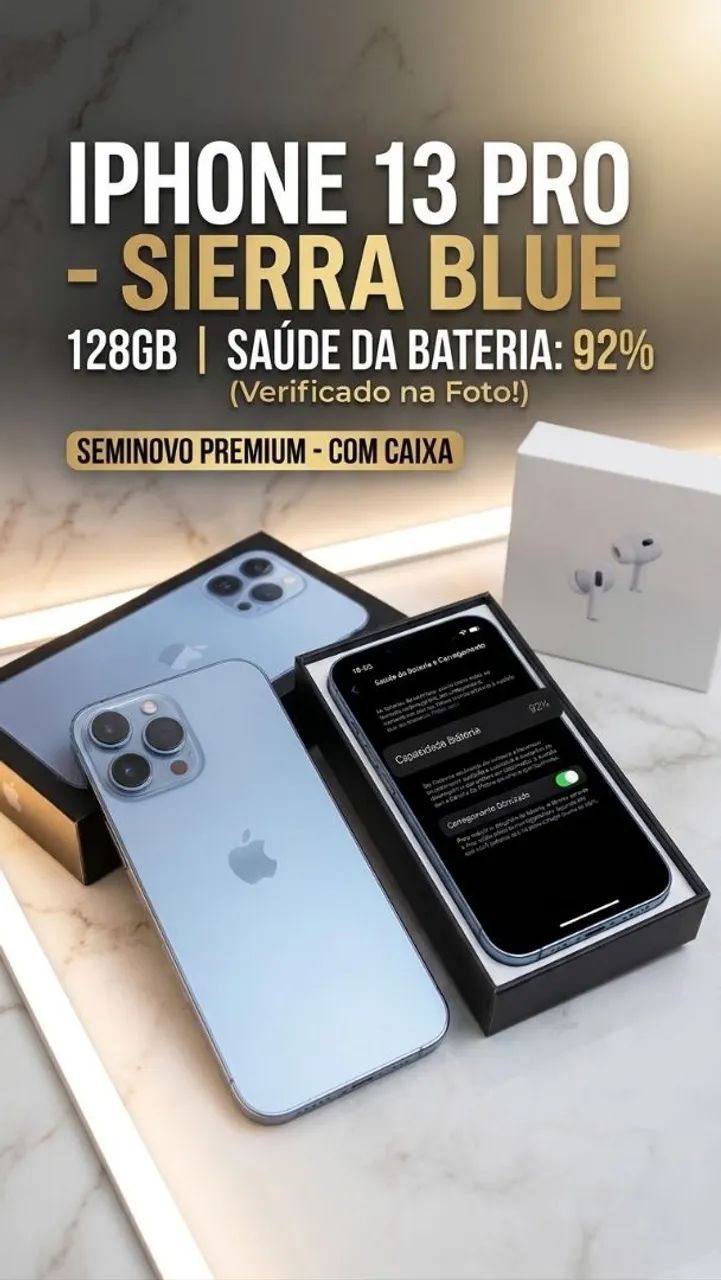 Iphone 13 Pro, 128gb, 92% bateria 