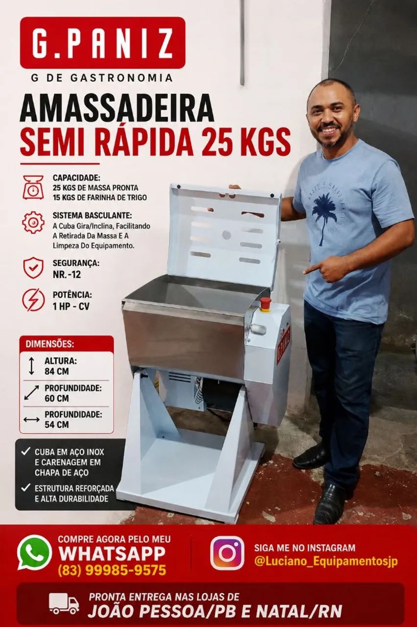 AMASSADEIRA SEMI RÁPIDA 25 KGS G.PANIZ 