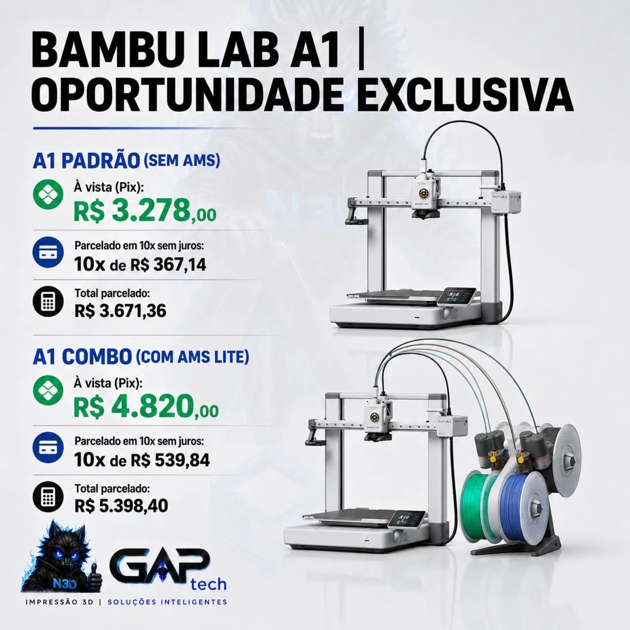 Impressoras 3d e filamentos 