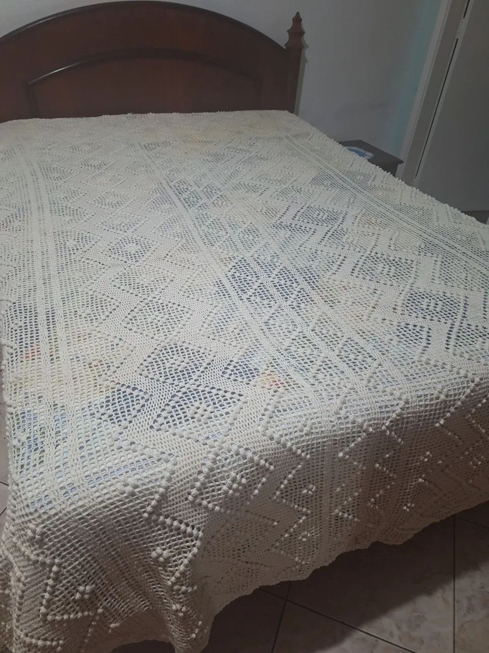 Colcha casal croche feito a mão 
