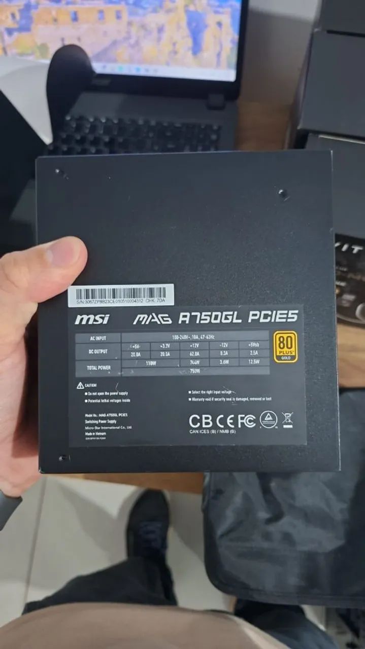 Fonte msi 750w gold 