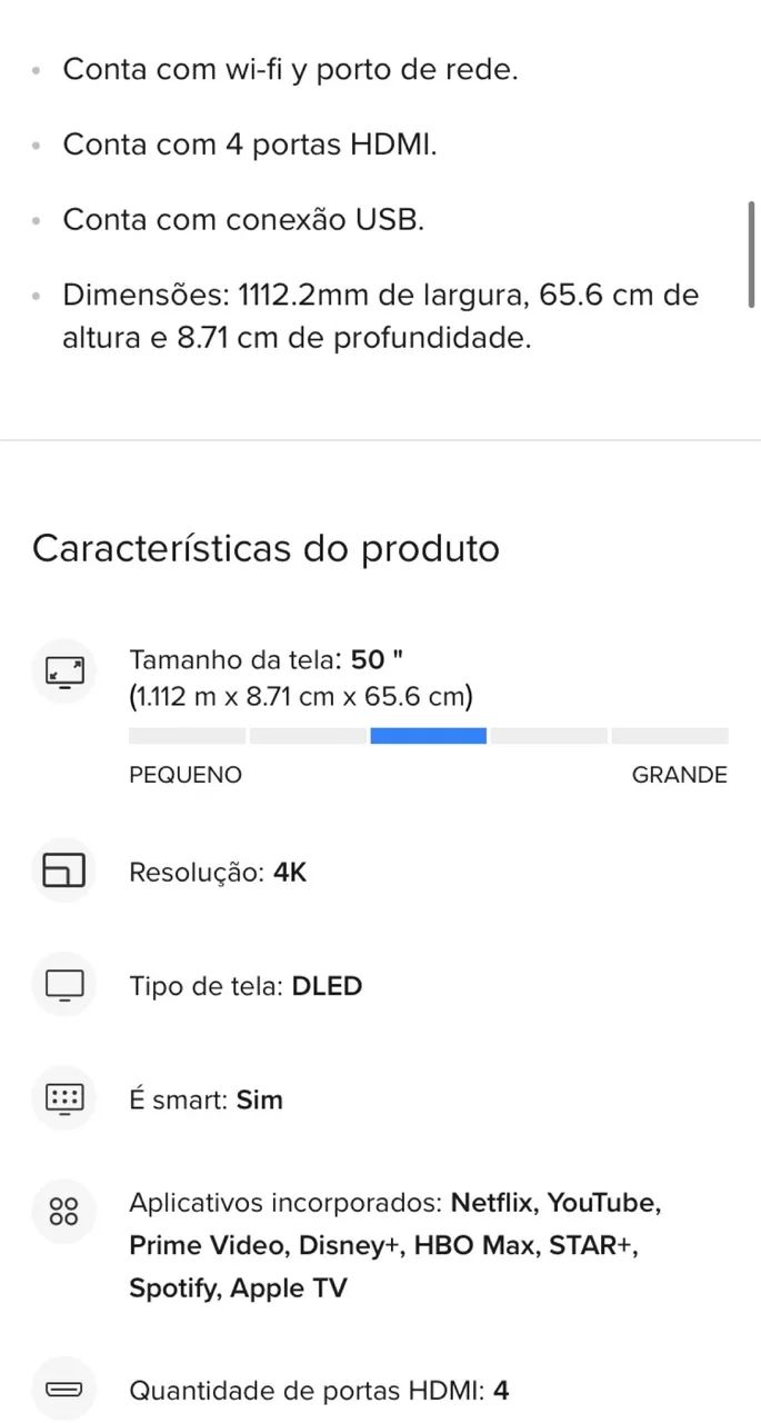 Smart Tv 50 Polegadas. - Foto 4