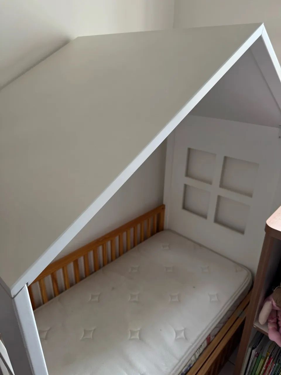 Cama infantil sem nova com colchão e grade - Foto 2