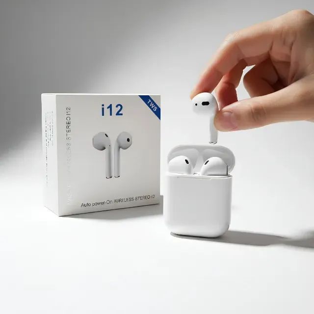 Fone De Ouvido Tws I12 Bluetooth Touch Branco 1 Par