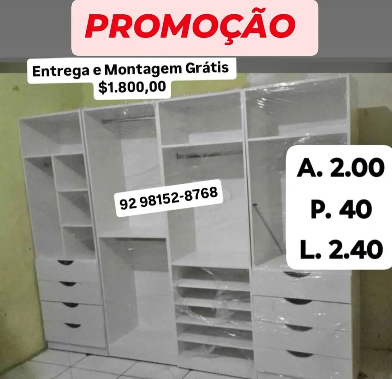 Closet de 40 profundidade 