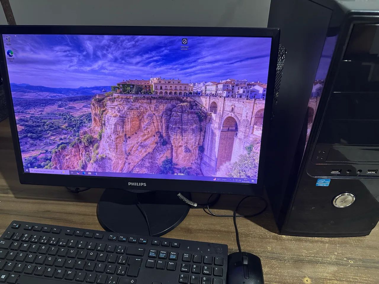 Computador i3 terceira geração ssd novo intel tela 19 polegadas 