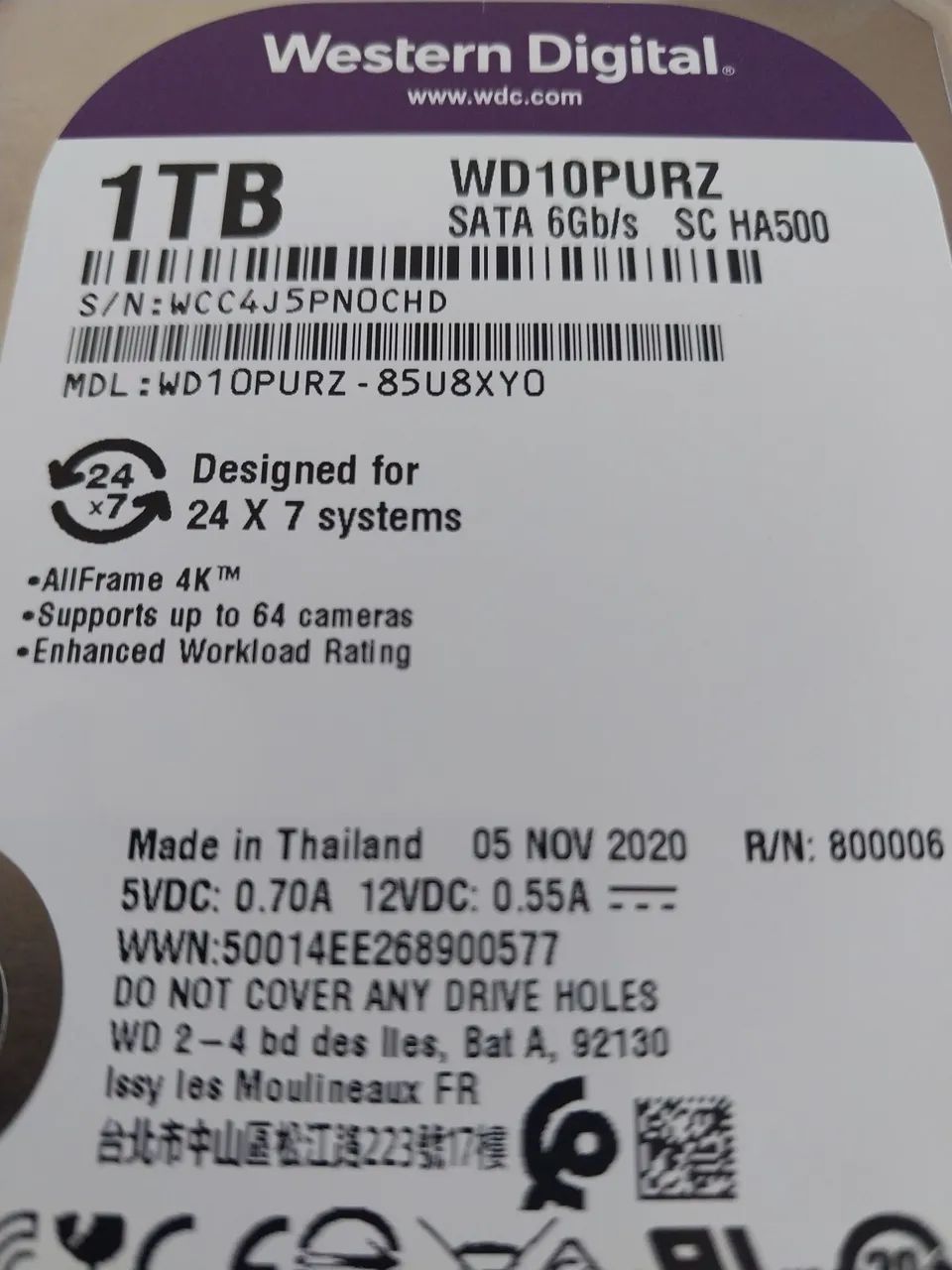 Hd 1tb Purple WD - Foto 3