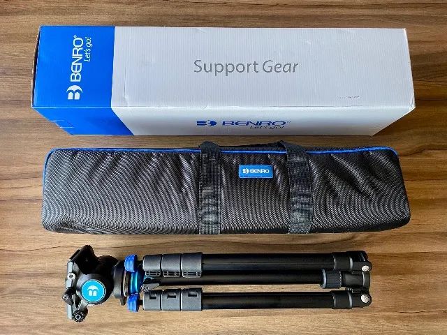 Tripé Benro A2883fs4pro 2 Em 1 Com Cabeça Hidráulica Até 165cm