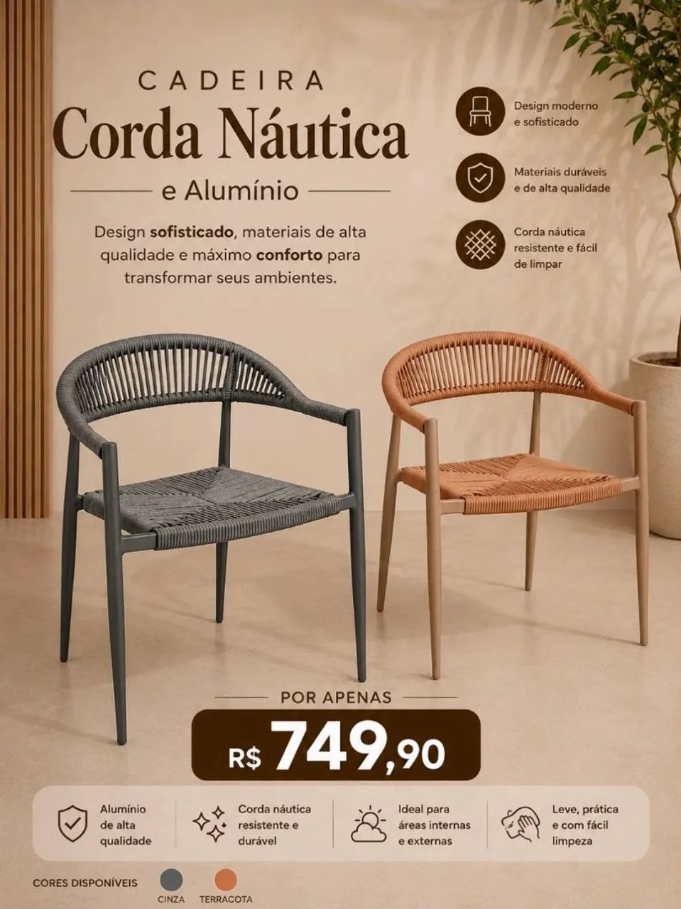 Cadeiras polipropileno 