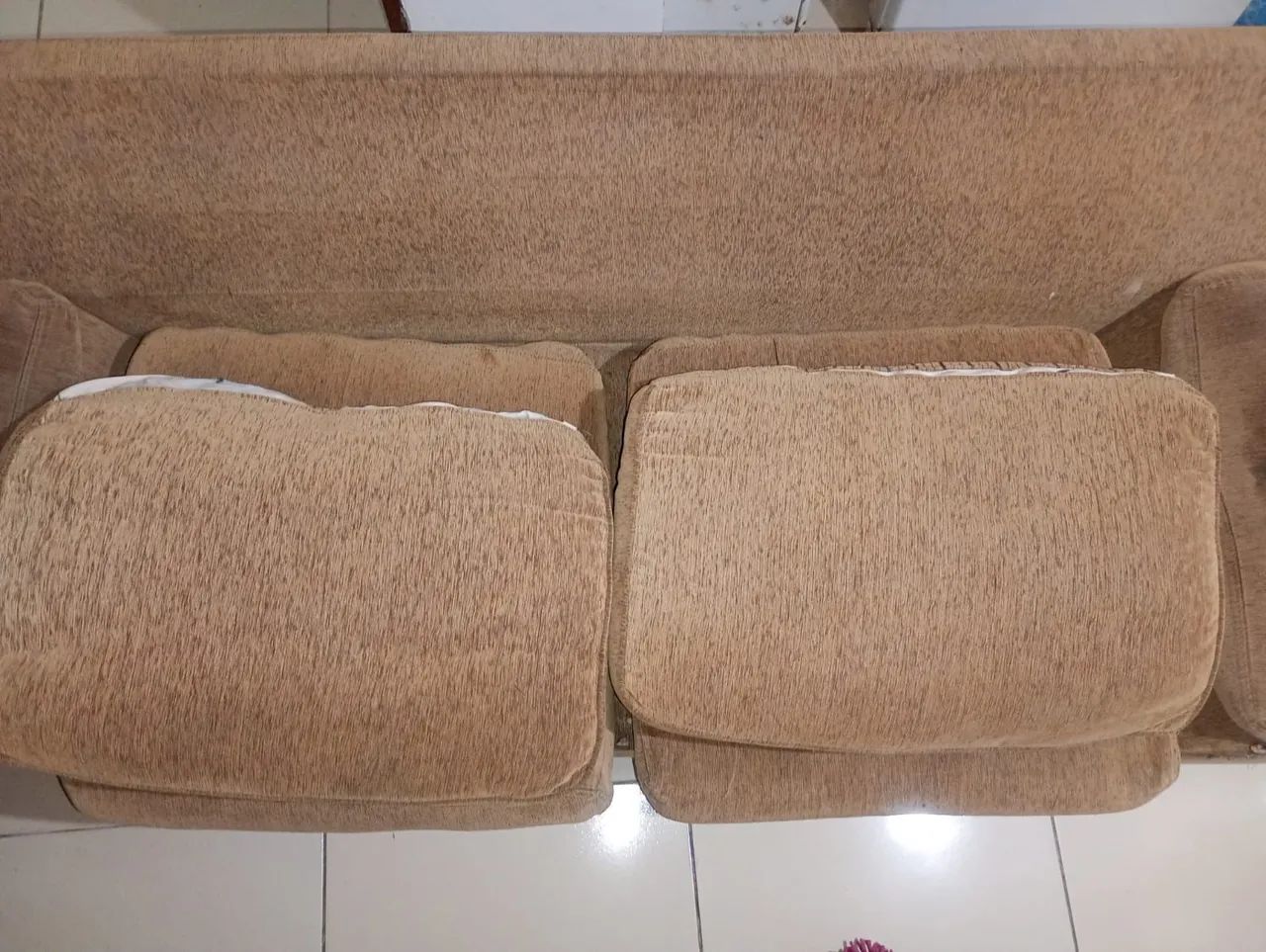 Sofá ortopédico, grande, marrom, usado (Aceito ofertas ). - Foto 5