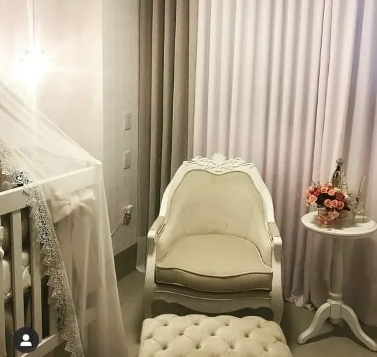 Kit Berço + Poltrona + Puff+ Cômoda Recém nascido - Foto 4