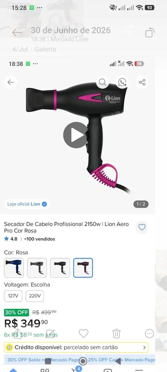 Secador de cabelo profissional  - Foto 4