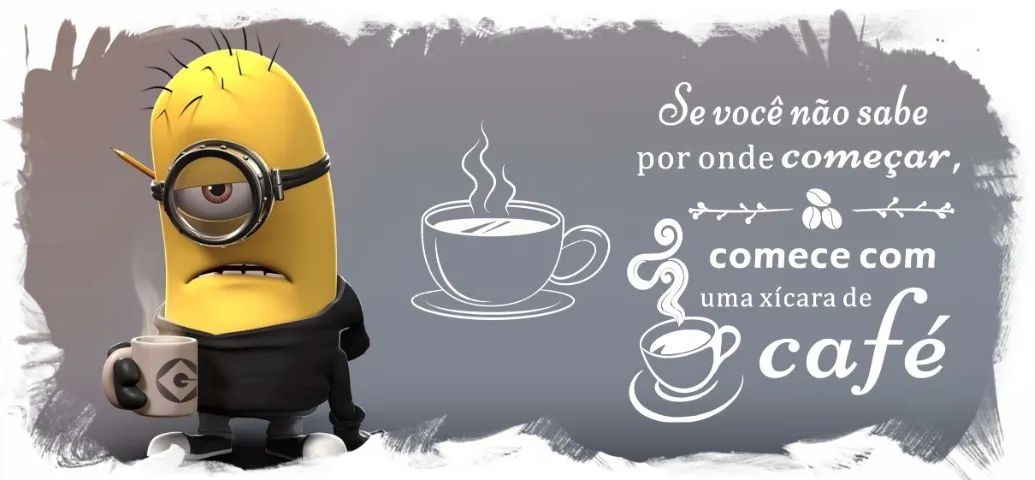 Caneca Minions Comece o Dia com Café Frase Divertida - Foto 3
