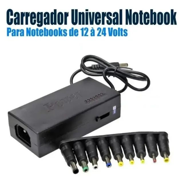 Fonte Universal para Notebook com 10 ponteiras