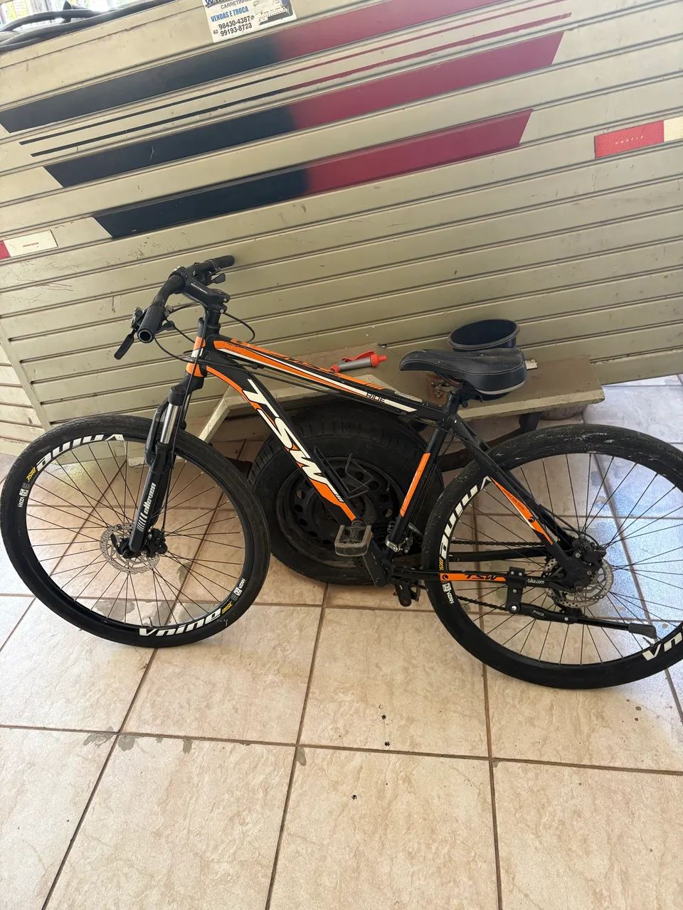 Bicicleta TSW Ride 29 (aro 29) preta e laranja  - Foto 2