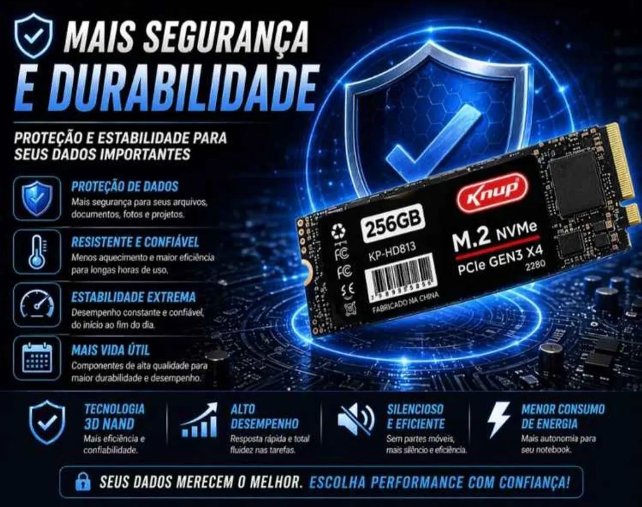 SSD NVMe M.2 256GB - Foto 5
