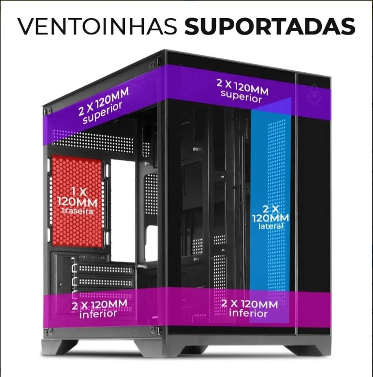 Gabinete gamer mancer Cv100 - Foto 3