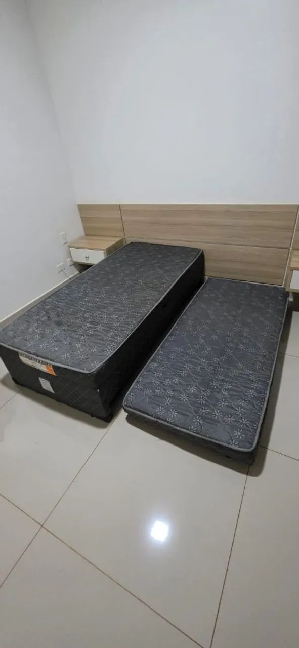 Bi cama box solteiro com baú 