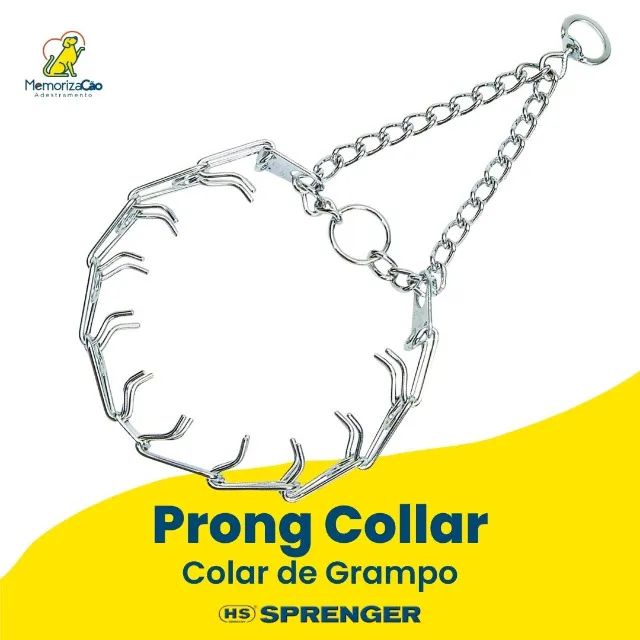 Prong Collar Herm Sprenger 3.0mm Importado Original - para cães G e XG que puxam muito