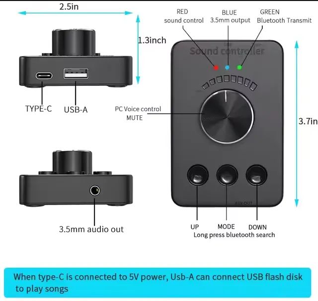 Controle de Volume USB para PC com adaptador Bluetooth [PARA VENDER RÁPIDO] - Foto 2