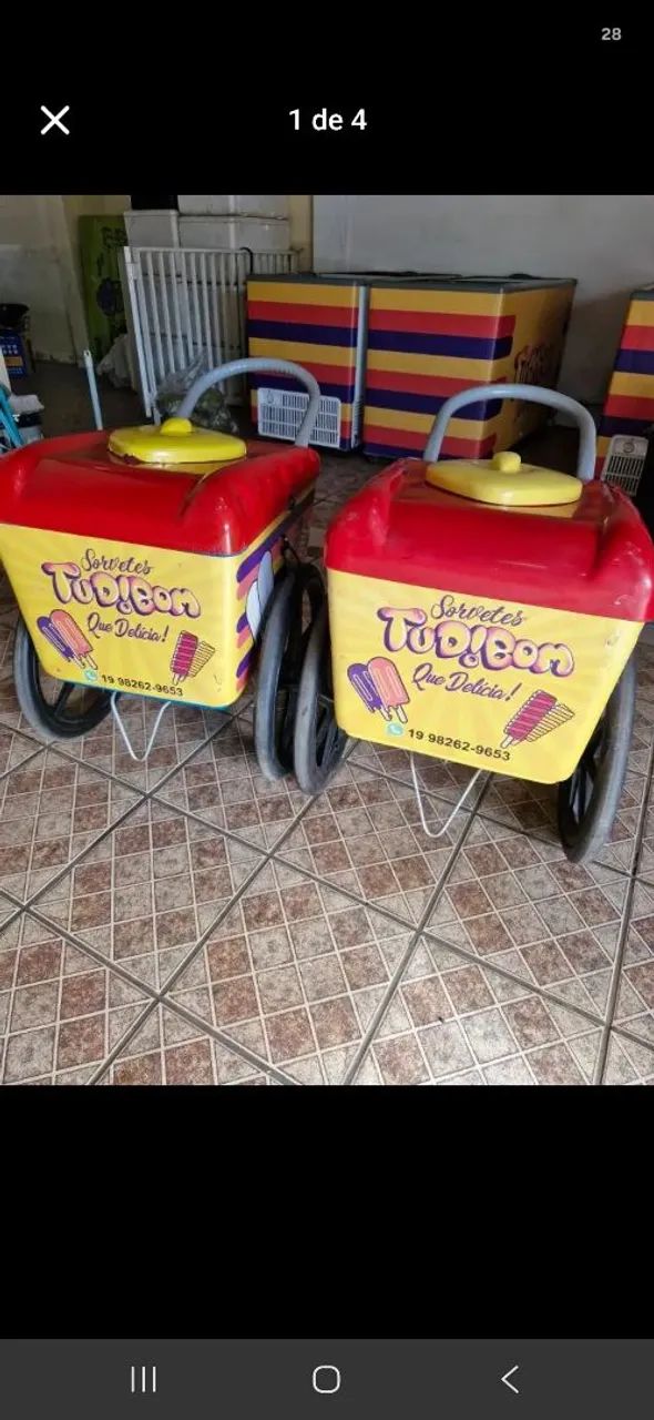 2 Carrinhos de sorvete thermo total  - Foto 3