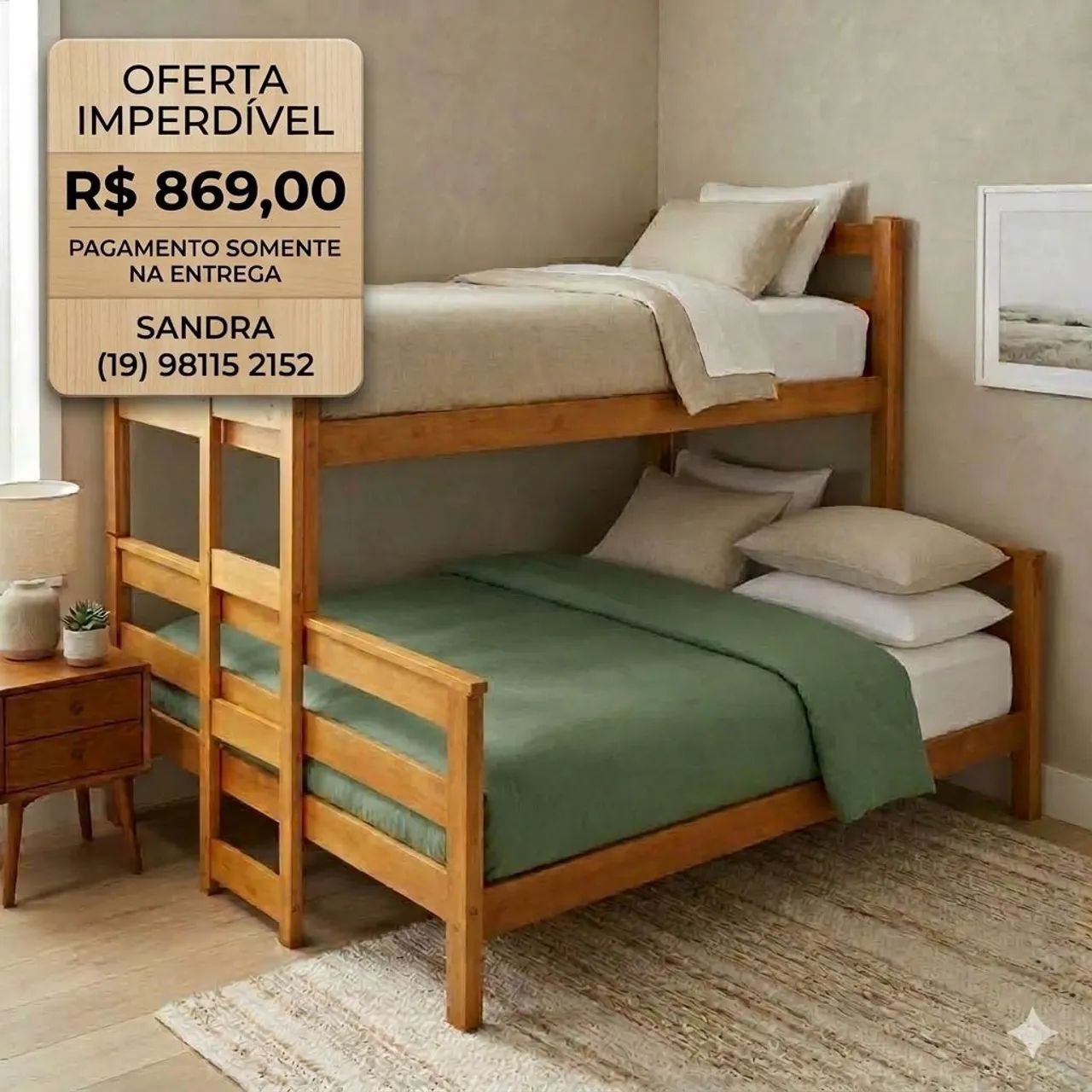 Beliches,treliches ,linhas retas, perfeitas para otimizar qualquer espaço  - Foto 3