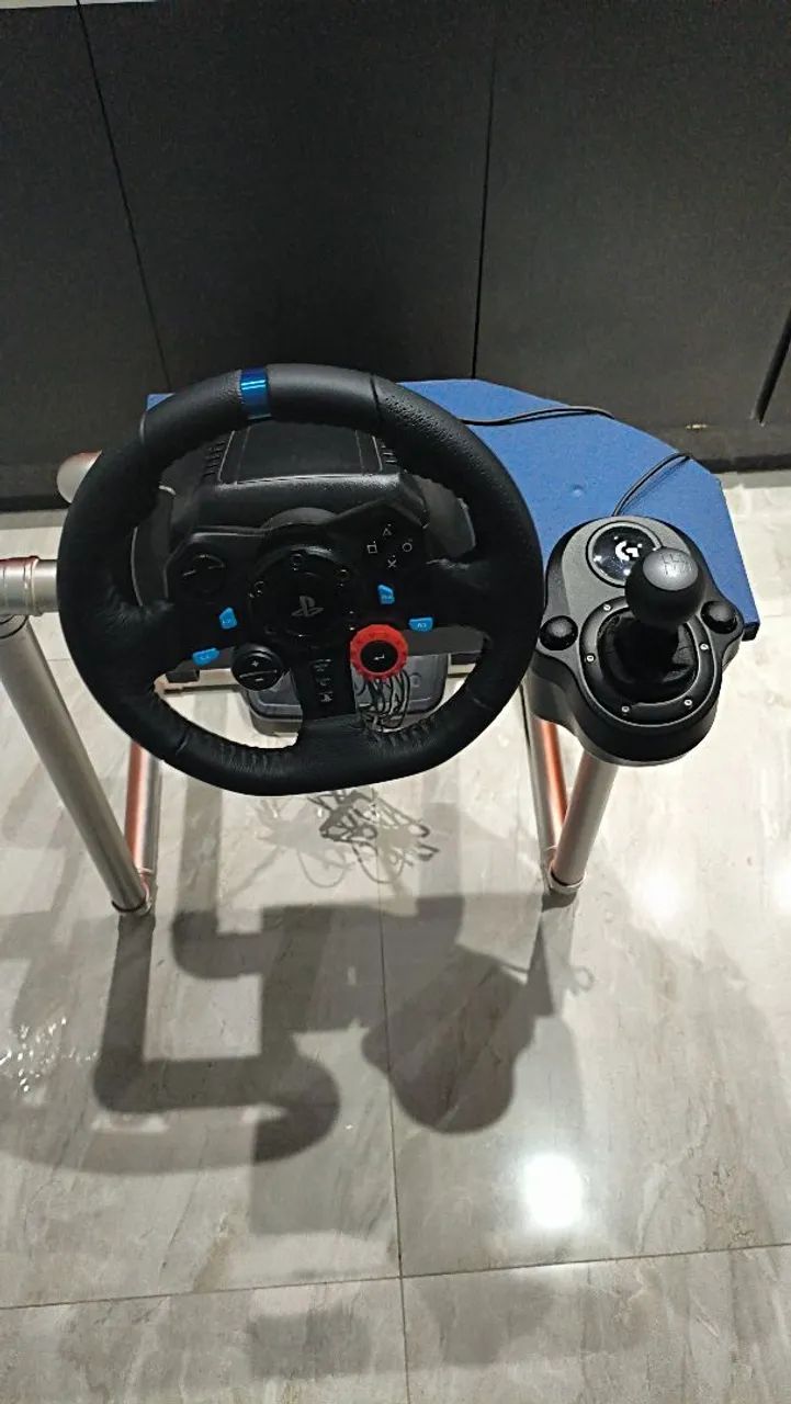 Vendo G29 simulador volante pedais câmbio e suporte feito em pvc - Foto 3