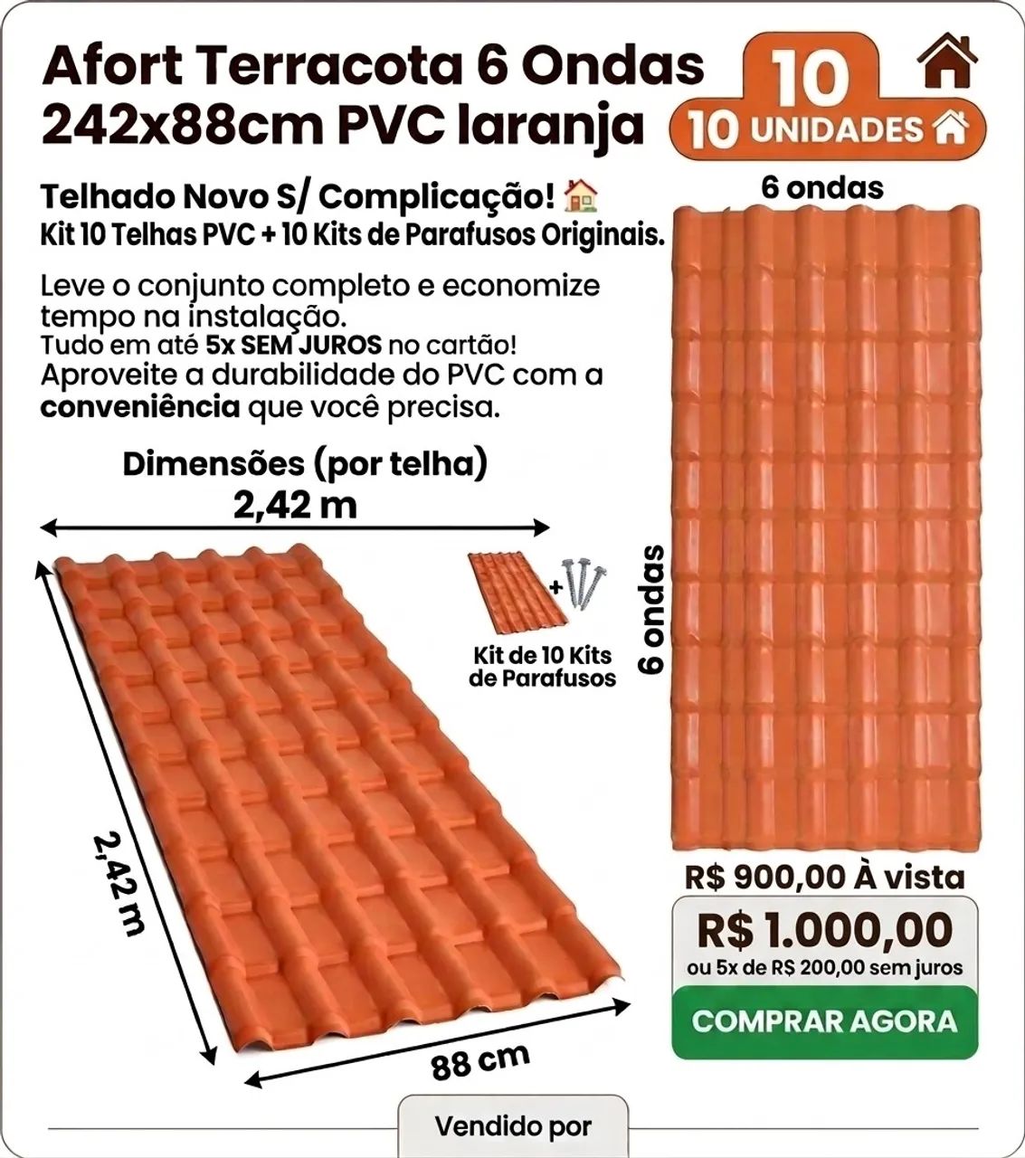 Telhas de PVC 